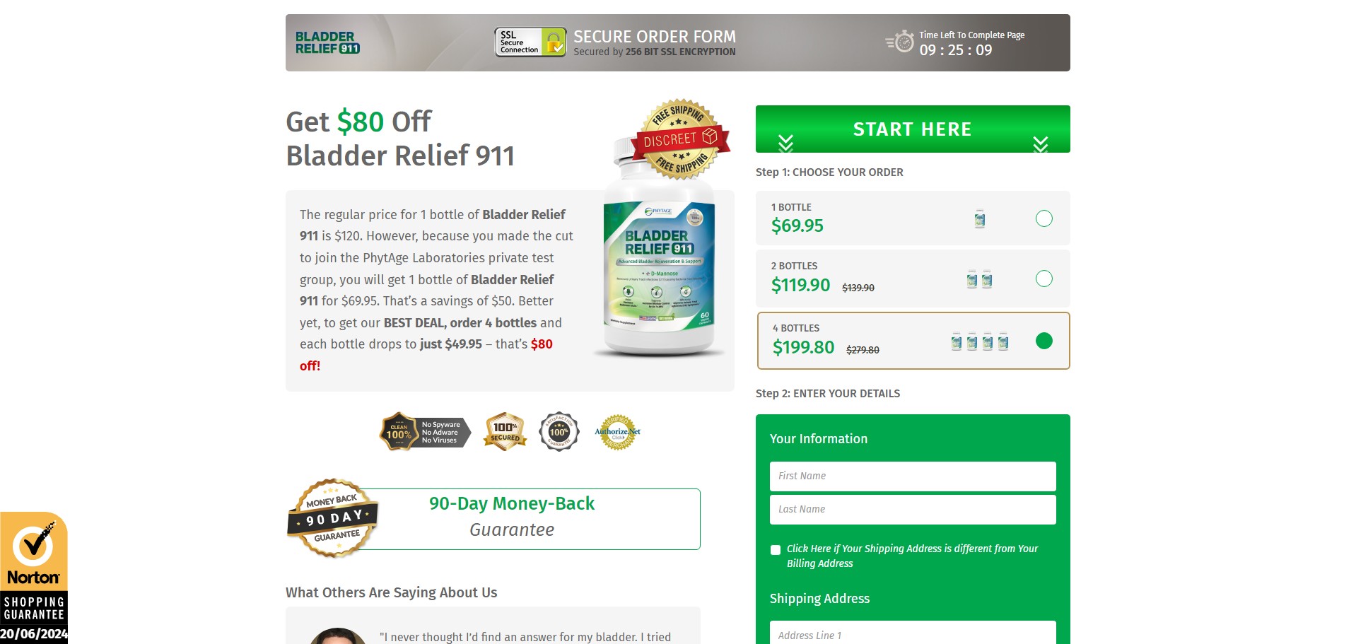 Bladder Relief 911 Produkt