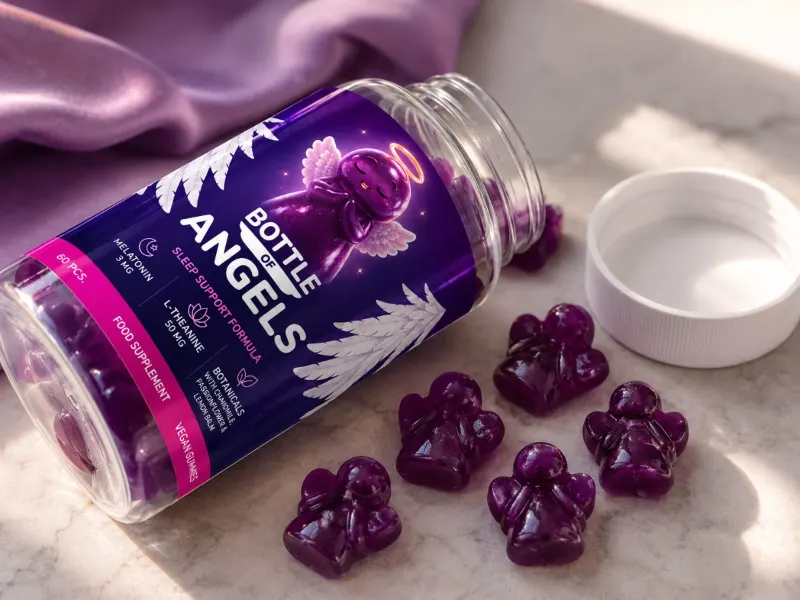 Bottle of Angels Sleep Gummies Produkt